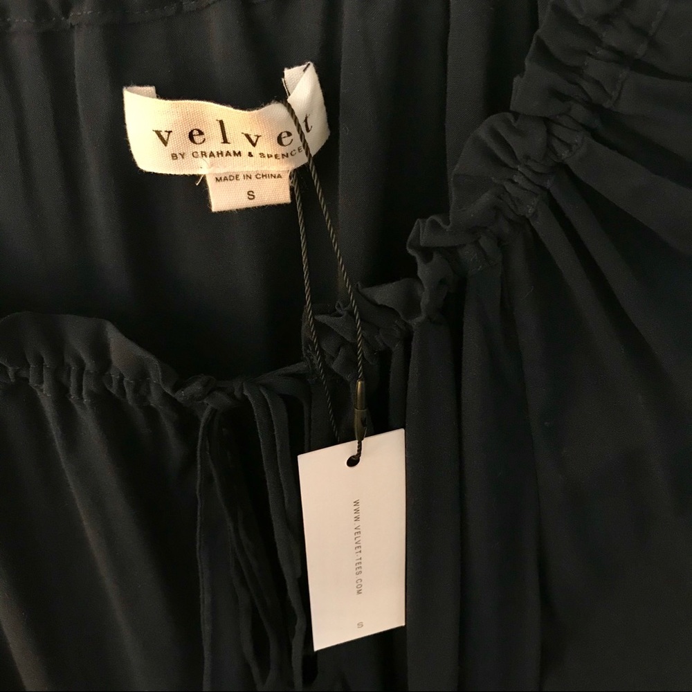 VELVET peasant blouse